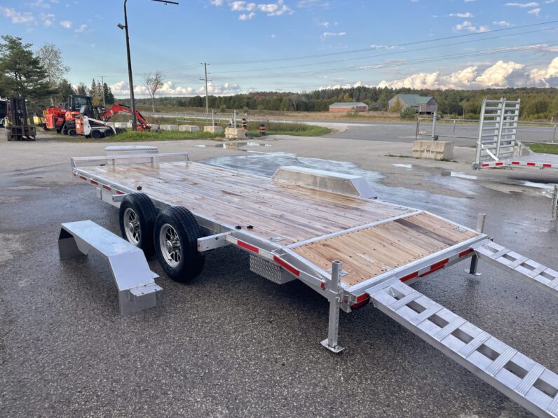 
								2025 Enbeck 80″x16 2ft Beavertail Car/Equipment Trailer 9,900lbs full									