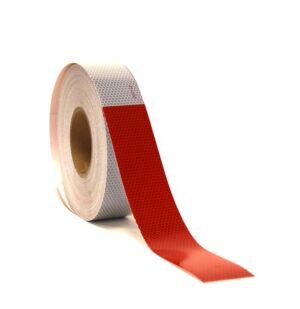 REFLECTIVE TAPE 2" RED AND WHITE (BY FOOT)
