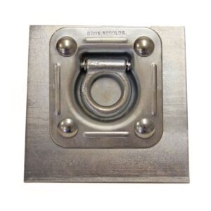 ZINC PLATED TIE-DOWN RING 5K AND REINFORCING PLATE 4 1/2'' X 4 3/4''