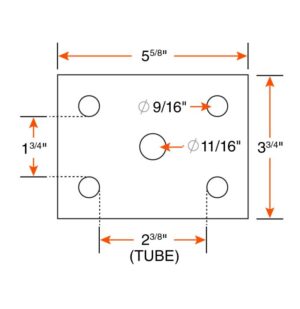 26" x 1 3/4" 4K 4L double eye spring kit for 2 3/8" tube with hardware - Image 2