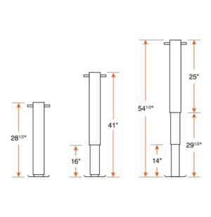 ADJUSTABLE JACK 12K 2 SPEEDS AND SQUARE TUBE 4'' ZINC PLATED RAM - Image 3