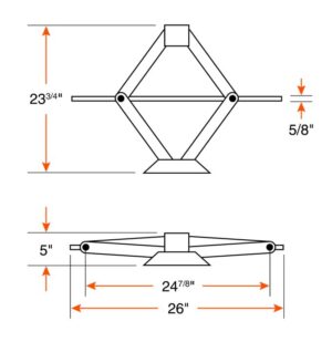 SCISSOR JACK 24'' 2,5K AND JACK HANDLE RAM - Image 3