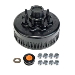 12 1/4" X 3 3/8" 8 STUDS DRUM KIT 5/8" STUDS 6,5" B.C. 8K GREASE CAP FRAMECO