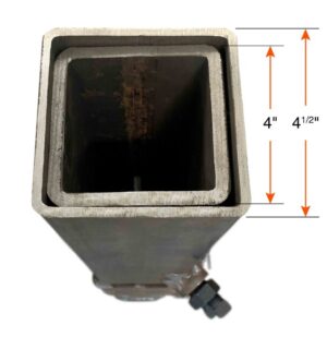 ADJUSTABLE SQUARE GOOSENECK COUPLER 3" 40K RAM - Image 3