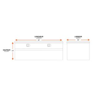 ALUMINUM UTILITY CHEST BOX 31" X 10" X 14" FRAMECO - Image 4