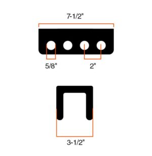 COUPLER 2 5/16'' 14K AND SHORT CHANNEL 20K ZINC PLATED (BOLTS AND NUTS INCLUDED) RAM - Image 2