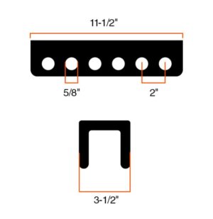 COUPLER 2 5/16'' 14K AND LONG CHANNEL 20K ZINC PLATED (BOLTS AND NUTS INCLUDED) RAM - Image 2