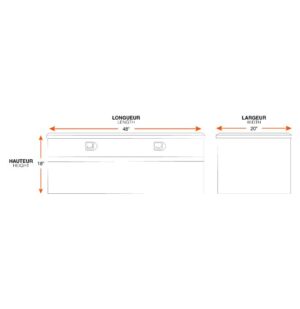 ALUMINUM 12GA UNDERBED BOX 48" X 20" X 18" SMARTOW - Image 2