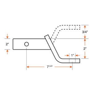 BALL MOUNT 2'' X 2'' (DROP 2'') 7,5K SMARTOW - Image 2