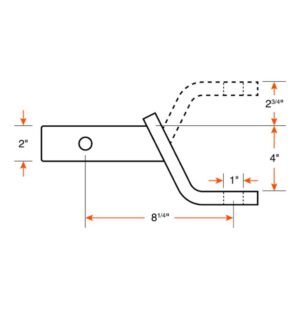 BALL MOUNT 2'' X 2'' (DROP 4'') 7,5K SMARTOW - Image 3