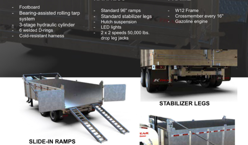 
								2027 K-Trail 8x16ft Gooseneck Dump Trailer 32,500lbs full									