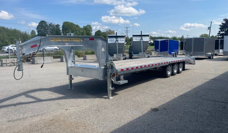 
								2027 One-Sixteen 24 5ft Beavertail Gooseneck Flatbed 25,000lbs full									