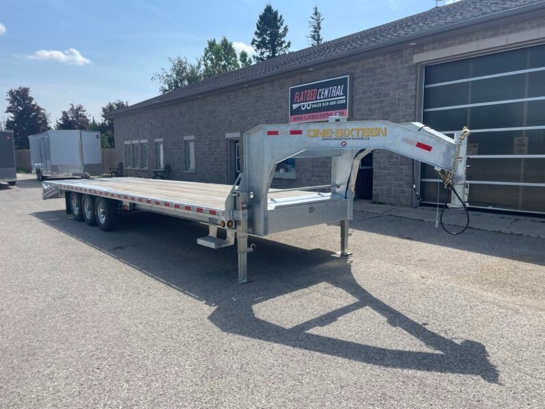 
								2027 One-Sixteen 24 5ft Beavertail Gooseneck Flatbed 25,000lbs full									