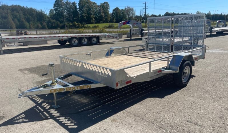 
								2027 One-Sixteen 80″x14ft Open Rail Utility Trailer 2,990lbs full									