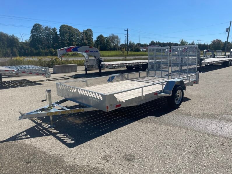 
								2027 One-Sixteen 80″x12ft Open Rail Utility Trailer 2,990lbs full									